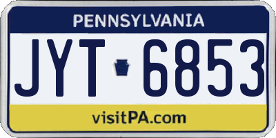 PA license plate JYT6853