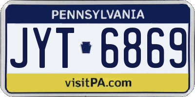 PA license plate JYT6869