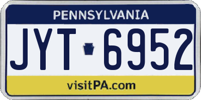 PA license plate JYT6952