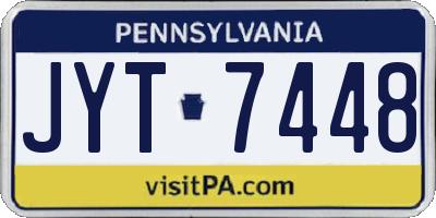 PA license plate JYT7448