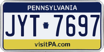 PA license plate JYT7697