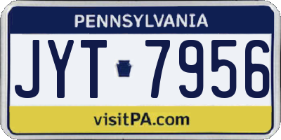 PA license plate JYT7956