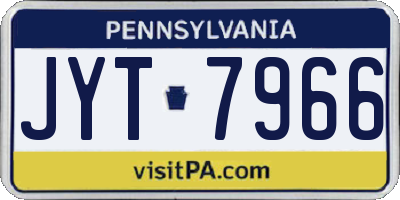 PA license plate JYT7966