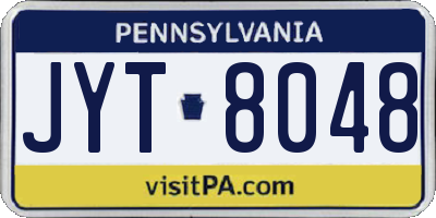 PA license plate JYT8048