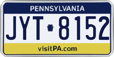 PA license plate JYT8152