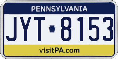 PA license plate JYT8153