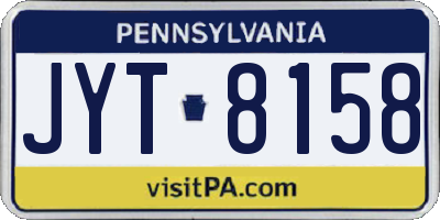 PA license plate JYT8158