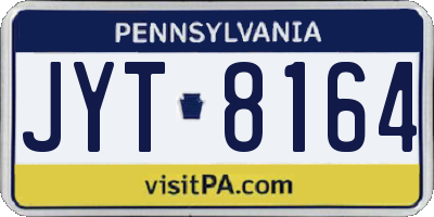 PA license plate JYT8164