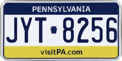 PA license plate JYT8256