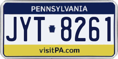 PA license plate JYT8261
