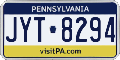 PA license plate JYT8294