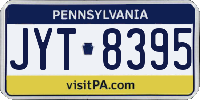 PA license plate JYT8395