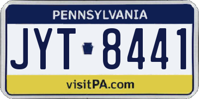 PA license plate JYT8441