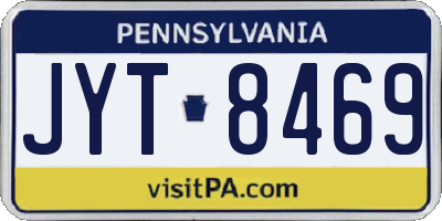 PA license plate JYT8469