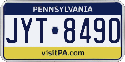PA license plate JYT8490