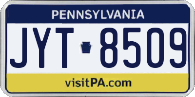 PA license plate JYT8509