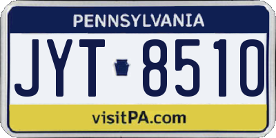 PA license plate JYT8510