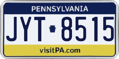 PA license plate JYT8515