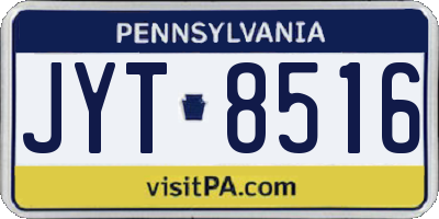 PA license plate JYT8516