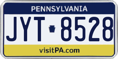 PA license plate JYT8528