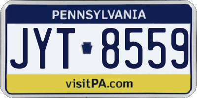 PA license plate JYT8559