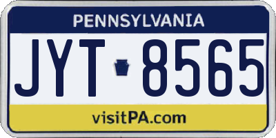 PA license plate JYT8565