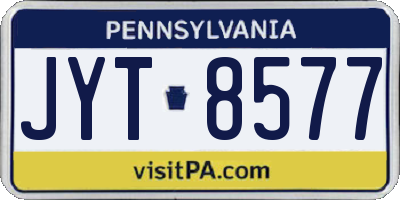 PA license plate JYT8577