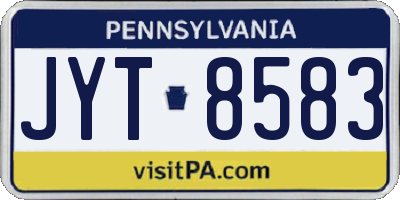 PA license plate JYT8583