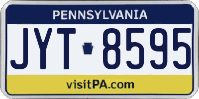 PA license plate JYT8595