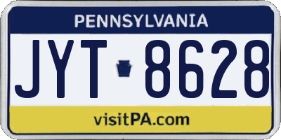 PA license plate JYT8628