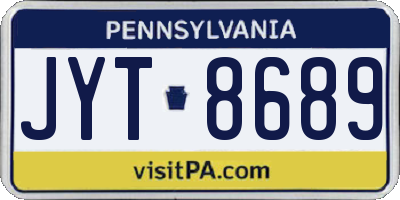 PA license plate JYT8689