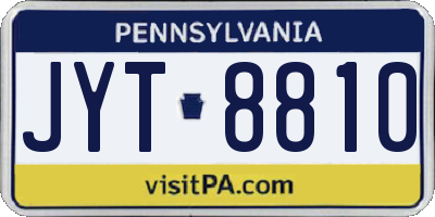 PA license plate JYT8810