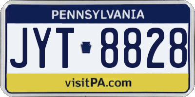 PA license plate JYT8828