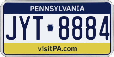 PA license plate JYT8884