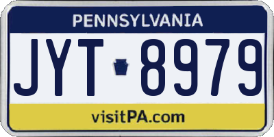 PA license plate JYT8979
