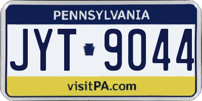 PA license plate JYT9044