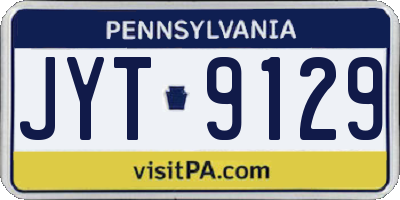 PA license plate JYT9129