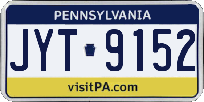 PA license plate JYT9152