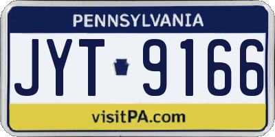 PA license plate JYT9166