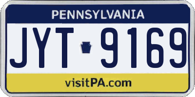PA license plate JYT9169