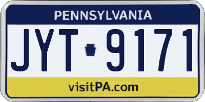 PA license plate JYT9171