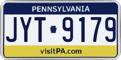 PA license plate JYT9179