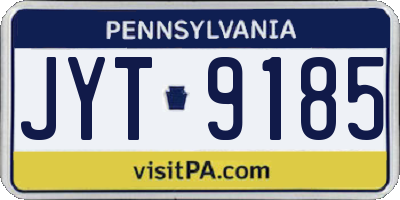 PA license plate JYT9185