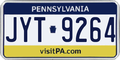 PA license plate JYT9264