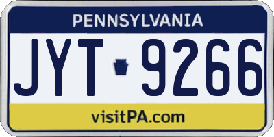 PA license plate JYT9266