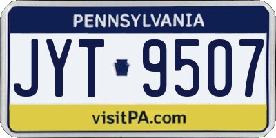 PA license plate JYT9507