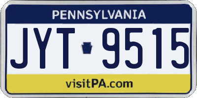 PA license plate JYT9515