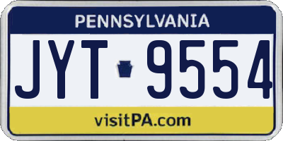 PA license plate JYT9554