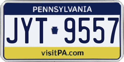 PA license plate JYT9557