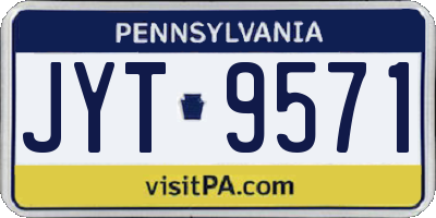 PA license plate JYT9571